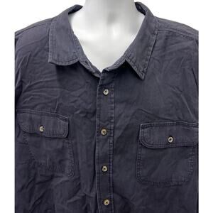 🪨 Boulder Creek 4XL Big Button Front Short Sleeve Shirt Navy Workwear